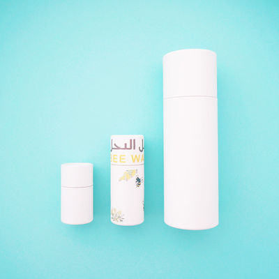 White Art Paper Paperboard Gift Boxes Round Cylinder For Cosmetic Packaging