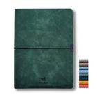 80 Sheets A5 PU Leather Notebook , A5 Subject Notebook With Elastic Closure