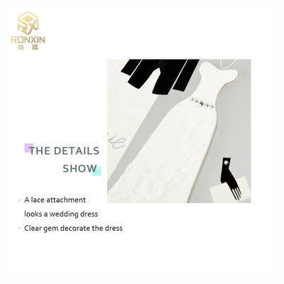 Fashionable Recyclable Grey And White Wedding Invitations Hot Stamping