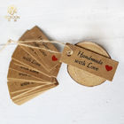 Recyclable Brown Decorative Sticker Labels , Kraft Paper Labels Personalised