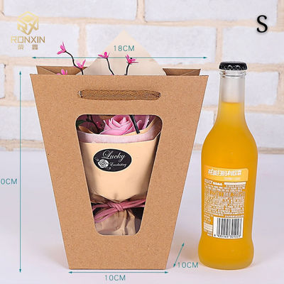 35cm Height Kraft Gift Box With Window Customized Logo Printed