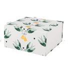 Floral Paperboard Magnetic Closure Gift Box Home Use For Storage