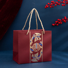 Gift Packaging Printed Paper Shopping Bag With Handles Rope Recyclable
